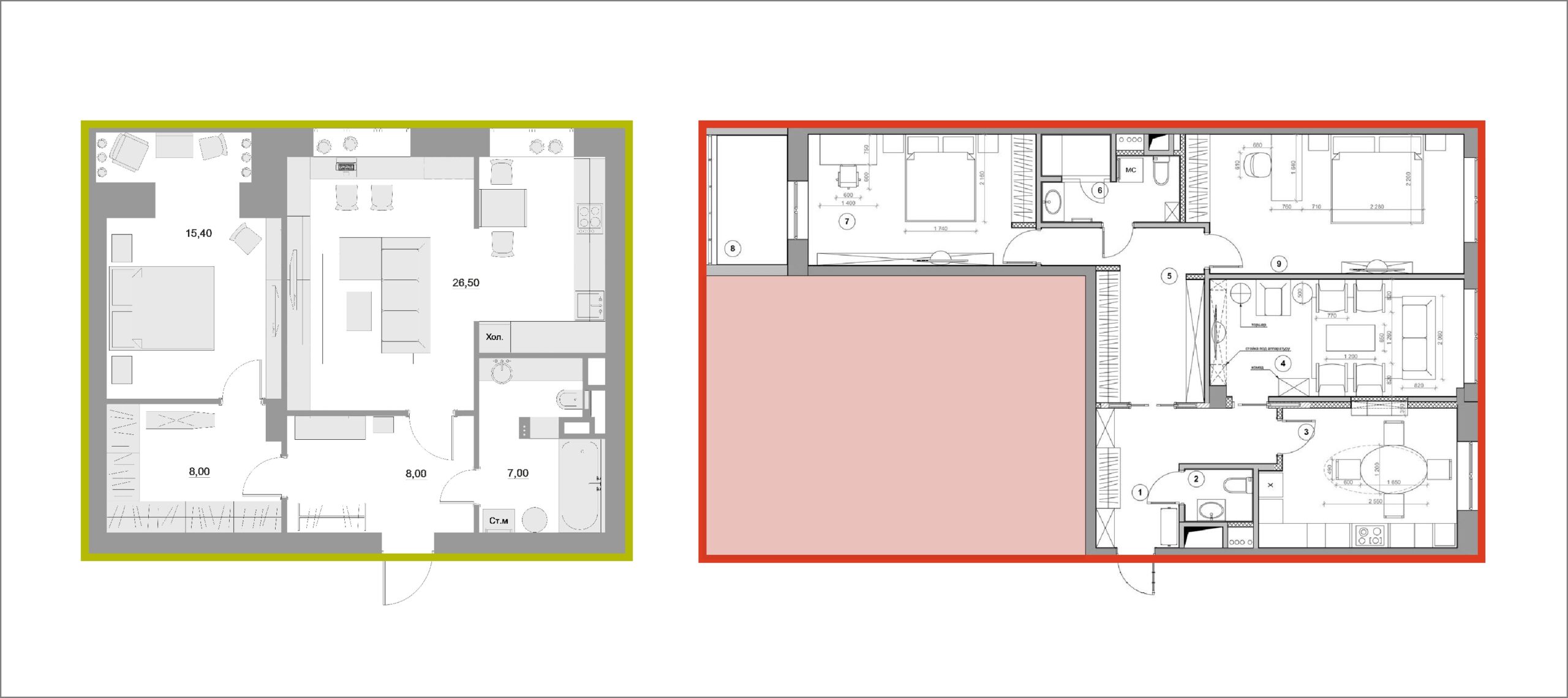 Схема периметра с выгрызами